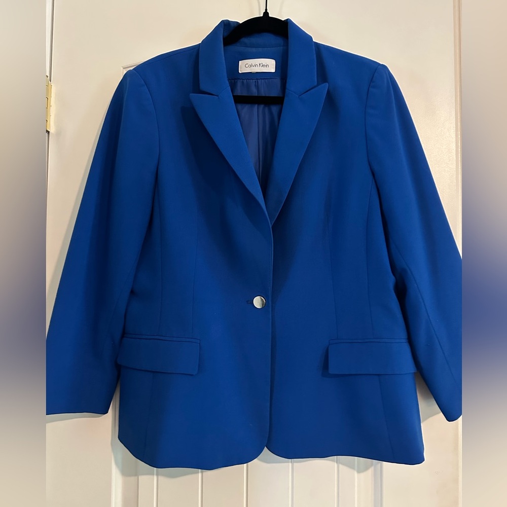 Calvin Klein Women's Royal Blue Suit Jacket